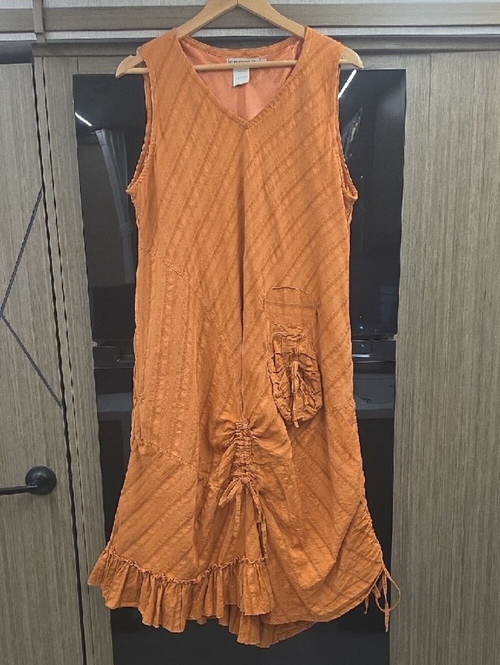 Burnt Orange, Midi/Maxi Boho Dress By "GRIFFLIN PARIS" 100%COTTON) 🤎 - Picture 16 of 16